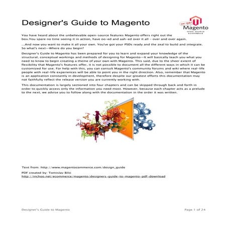 Designers guide to magento