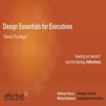 Design essentials For Executives