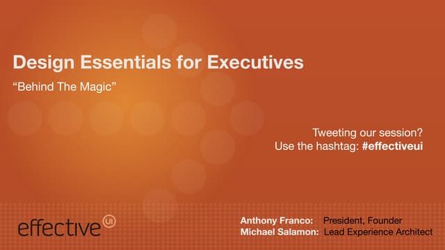 Design Essentials for Executives