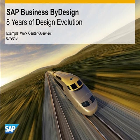 Design evolution SAP Business ByDesign  - Work Center Overview
