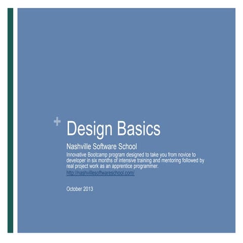 Design Basics for Nashville Software School (full pres)