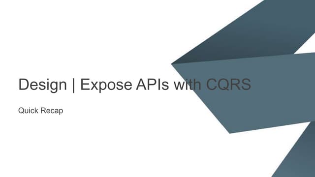 Design | expose ap is with cqrs