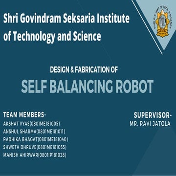 Design & fabrication of self balancing robot