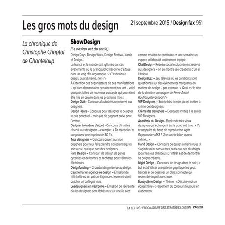 Design fax 951 | Les gros mots du design | ShowDesign