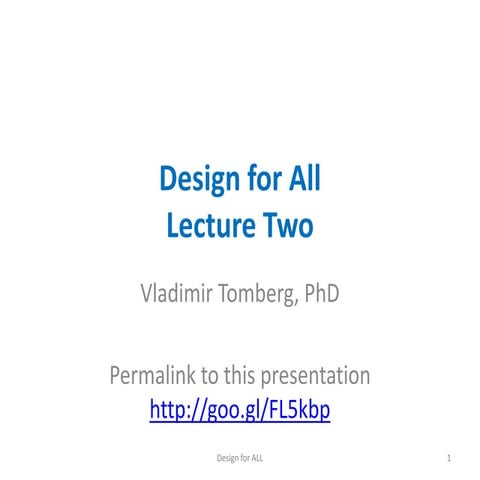 Design for all 2