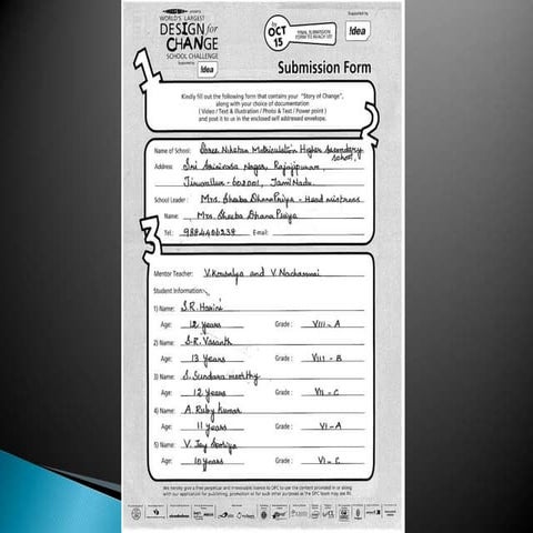 Design for change clean revolution