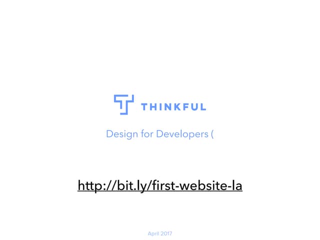 Design for developers (april 25, 2017)