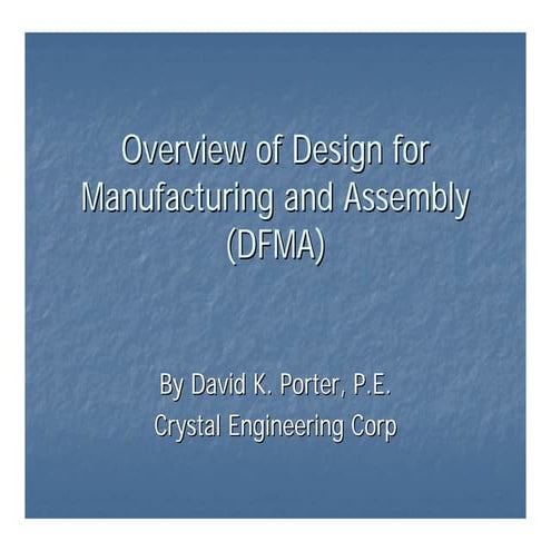 Design for Manual Assembly Lecture Rev 4.pdf | Manufacturing Industry ...
