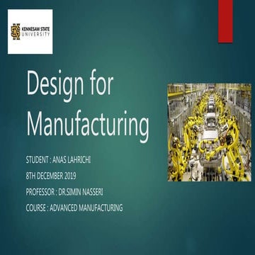 Design for manufacturing ppt anas lahrichi