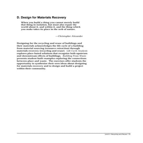 Design for material recovery (1)