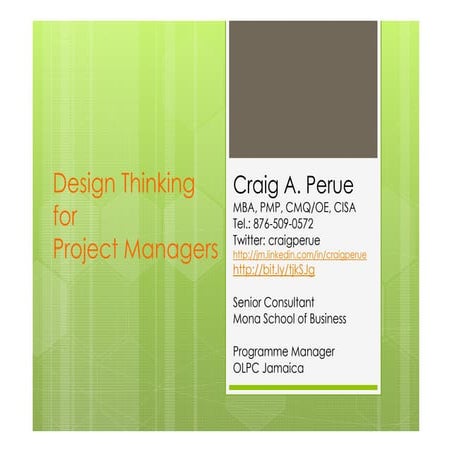 Design Thinking for Project Managers