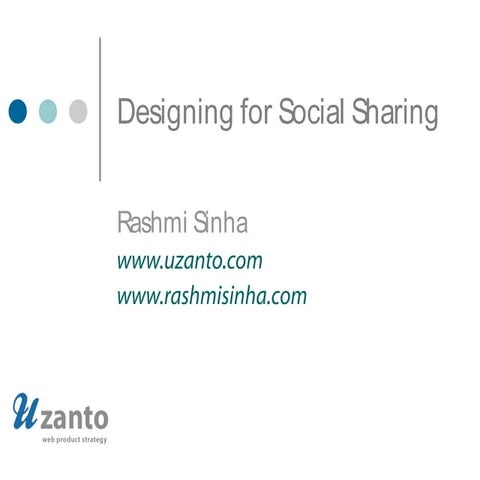 Design For Social Sharing