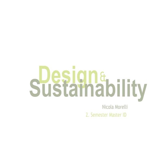 Design for sustainability lessons 1 and 2