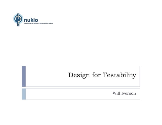 Design For Testability