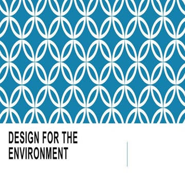 Design for the environment