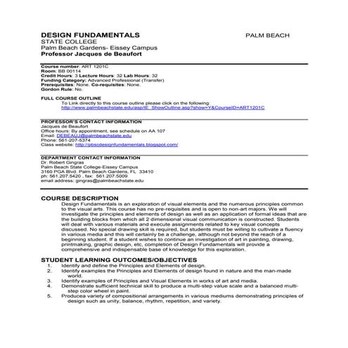 Design fundamentals syllabus (pbsc)