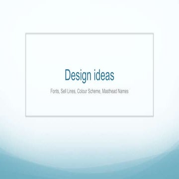 Design Ideas