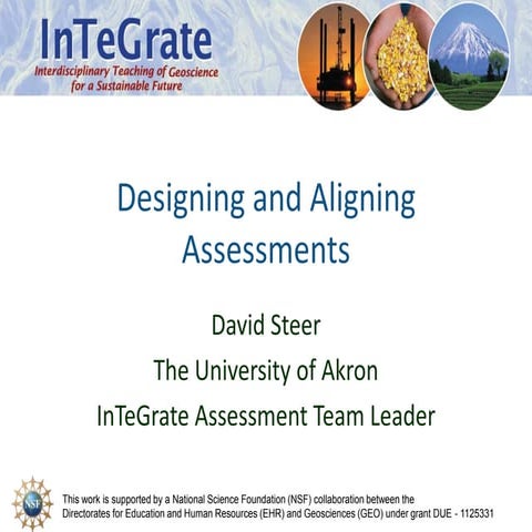 Designing and Aligning Assessments