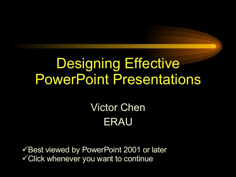 designing effective power point presentations