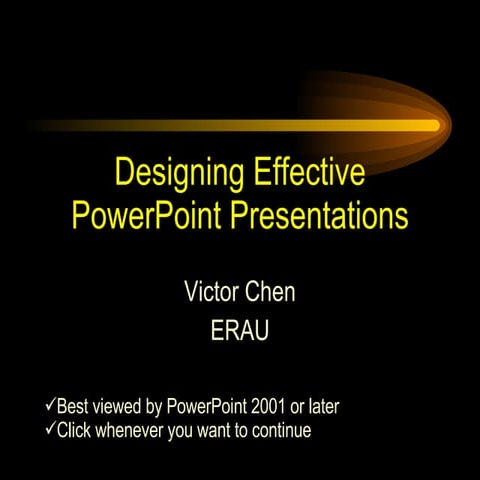 Designing Effective Power Point Presentations