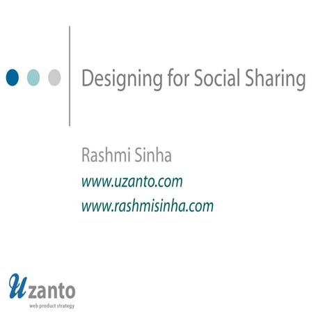 Designing for Social Sharing