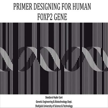 Designing of-primer-for-human-foxp2-gene
