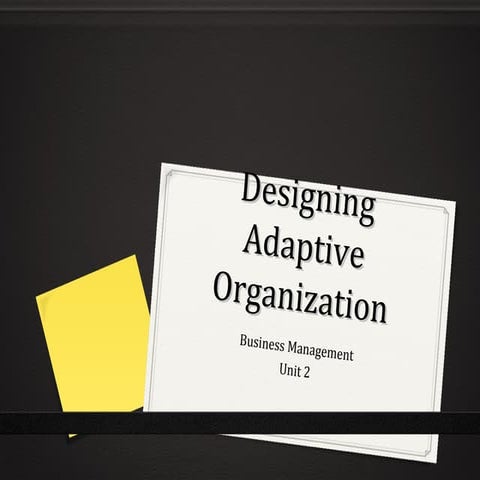 Designing adaptive organization | PPT