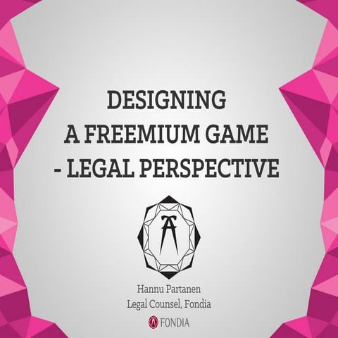 Designing a freemium game - a legal perspective