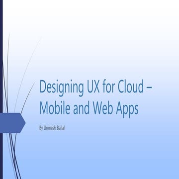 Designing a Mobile First UX