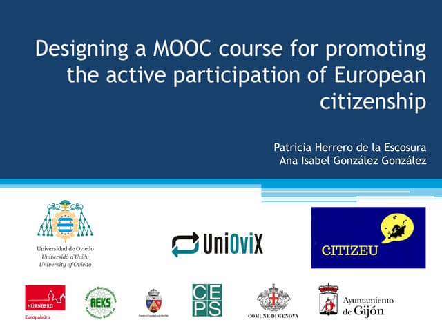 Designing a MOOC course for promoting the active participation of European ci...