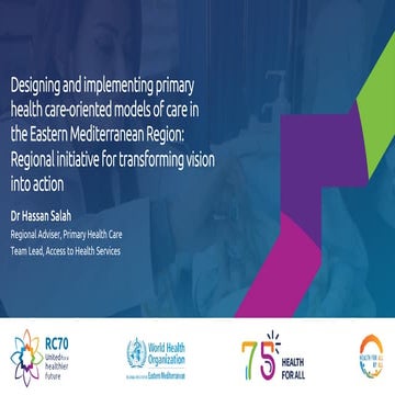 Designing and implementing primary health care-oriented models of care ...