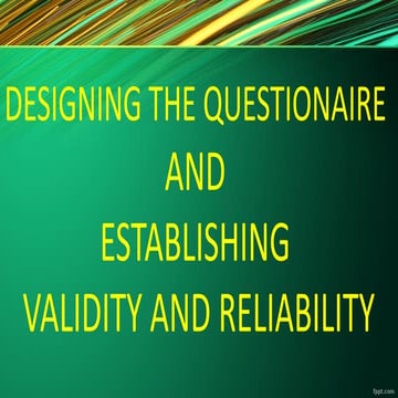 Designing an Instrument in Making Research | PPTX