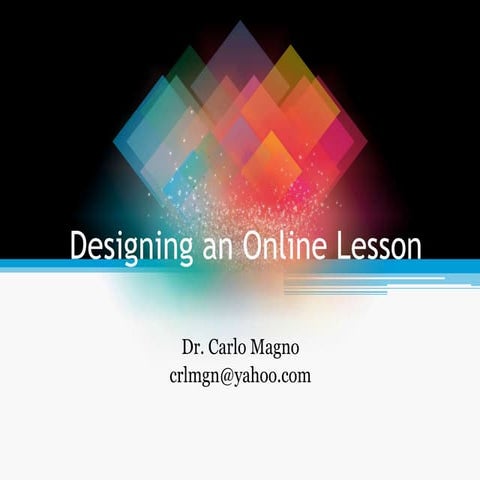Designing an online lesson