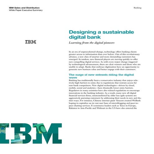 Designing a sustainable digital bank | PDF