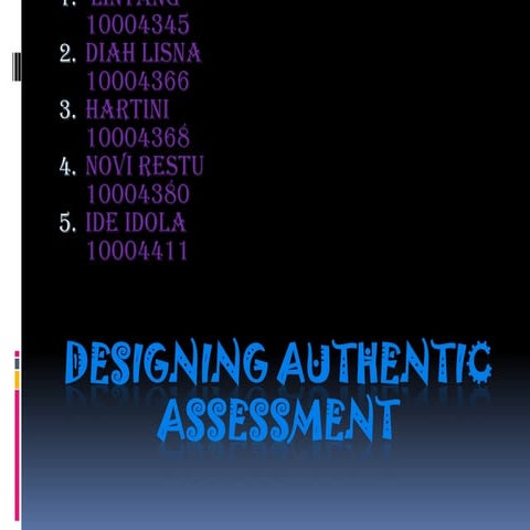Designing Authentic Assessment