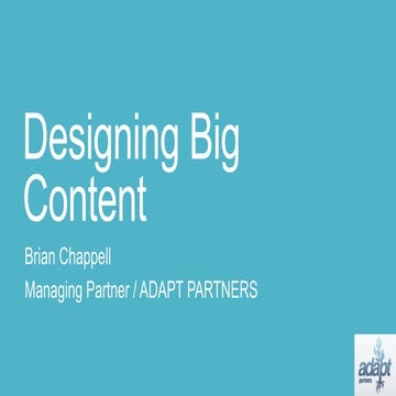 Designing Big Content - Search Exchange 2013