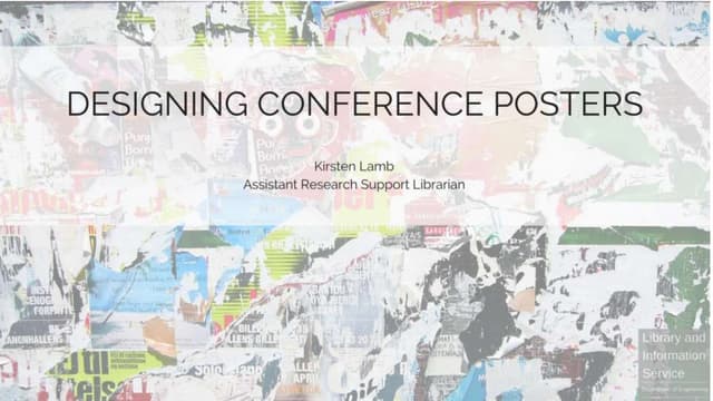 Designing Conference Posters Designing Conference Posters