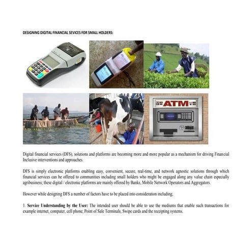 Designing dfs for small holders