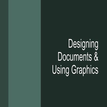 Designing Documents and graphics