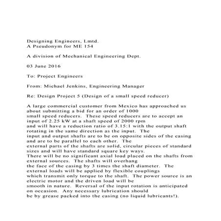 Designing Engineers, Lmtd.A Pseudonym for ME 154  A divi.docx