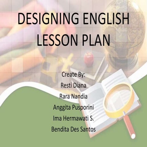 Designing english lesson plan