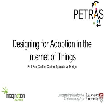 Designing for Adoption in IOT