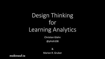 Design Thinking for Learning Analytics