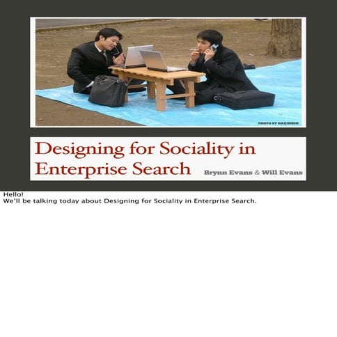 Designing for Sociality in Enterprise Search