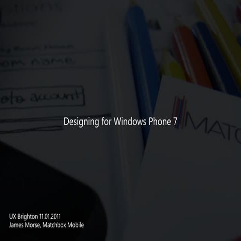 Designing for windows phone 7