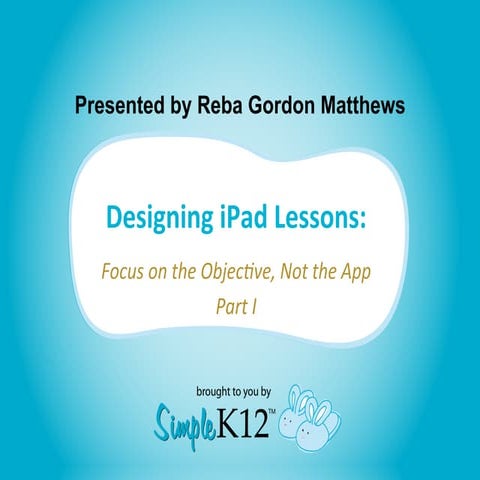 Designing iPad Lessons