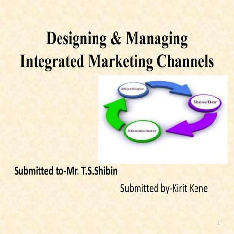 Designing & managing integrated marketing channels-Kirit Kene