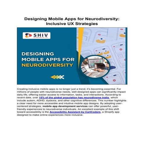 Making Mobile Apps Accessible: Key UX Strategies for Neurodiverse Needs ...
