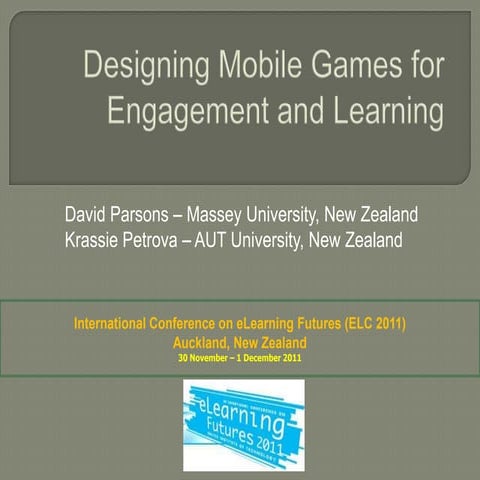 Designing mobile games for engagement and learning