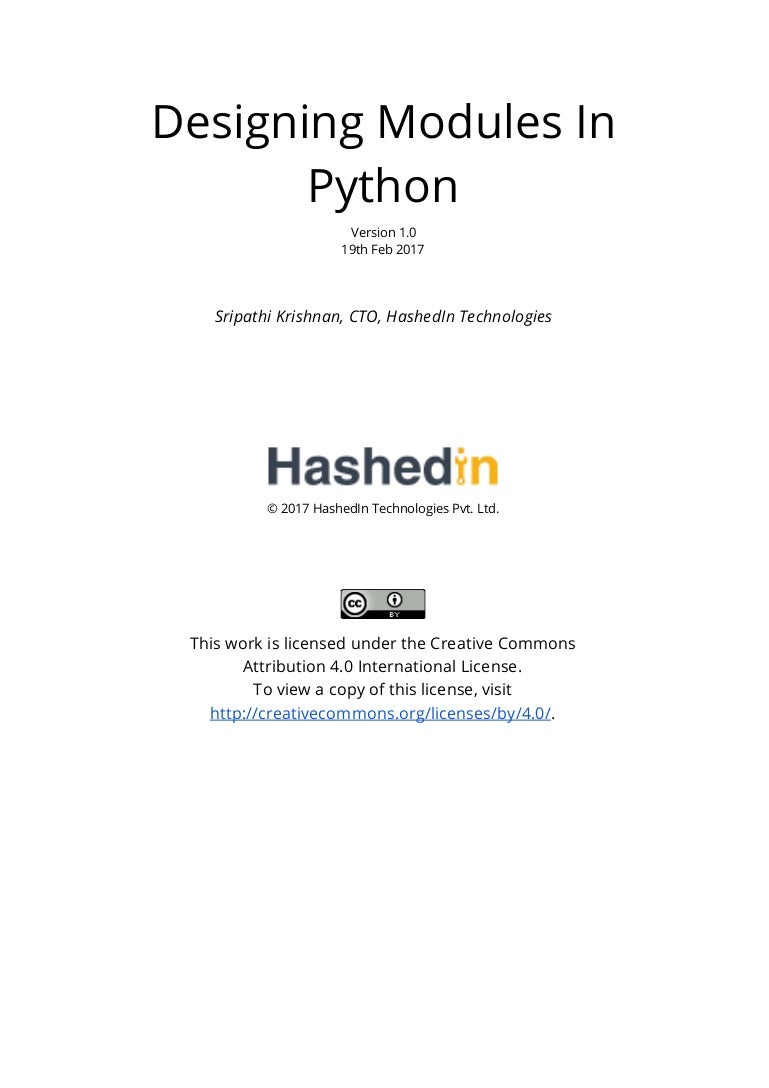 Designing Modules in Python